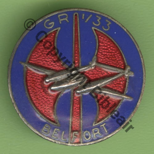 33.1  1945.53 SAL.33 GR.1.33 BELFORT  AUGIS SM Bol allonge pastille A.AUGIS LYON Dos lisse Src.Y.GENTY 93Eur11.09 